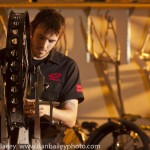 Tim Reinbold building up a Fatback snow bike in the workshop at Speedway Cycles