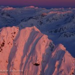 Last light on the summit of Organ Mountain, Chugach Mountains, Alaska