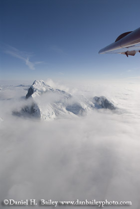 Flying over the Alaska Range