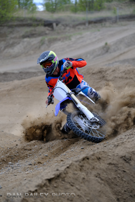 Motocross riders on the dune at Kincaid Park, Anchorage, Alaska